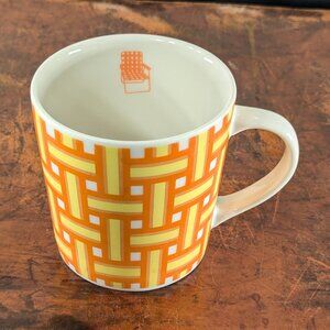 Starbucks Retro Webbed Lawn Chair 2006 Coffee Mug Orange / Yellow ca 16 oz
